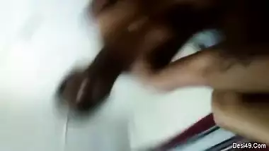 Today Exclusive- Cute Look Desi Girl Strip Her Cloths Showing Her Boobs And Pussy