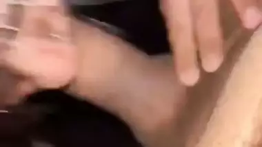 An 18-year-old college girl sucks a big Indian dick