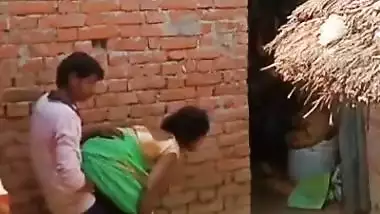Village Bhabhi Doggystyle sex in the backyard