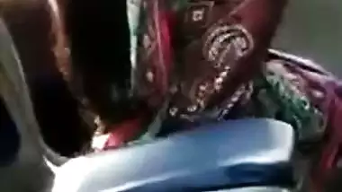 Pervert shows his dick to a stranger lady in a public bus