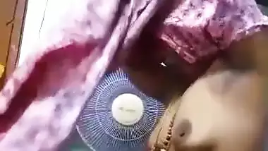 Telugu wife strips nighty and gives blowjob to husband