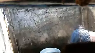 Tamil wife naked bathing caught by her relative