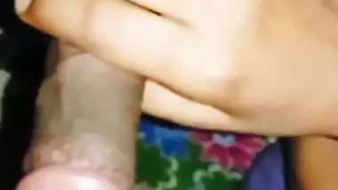 Wife sucking long dick of husband and homemade sex