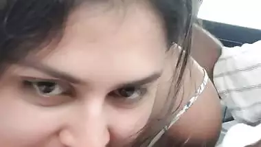 Valentine day outing of lovers with sex in car