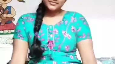 Desi Tamil girl strips and exposes her hairy pussy and ass