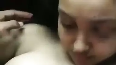 Big boob Kolkata slut gives an Indian blowjob and drinks cum