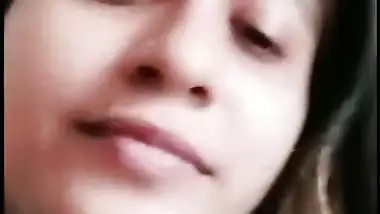 Beautiful wife shows boobs on video call to ex-lover