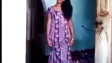 Desi Girl Lifting Nighty And Showing Her Shaved Pussy To Her Lover Small  Clip free sex video