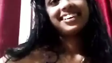 Firm boobs mallu GF removing bra and topless video call